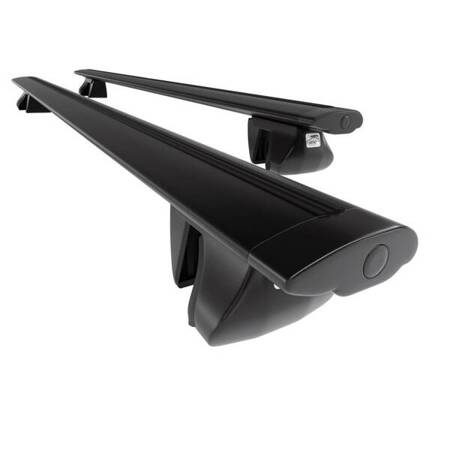 Portaequipajes (baca) de techo para Dacia Lodgy Furgoneta (2012-2022) - baca negra para coche - barras para techo de coche - Amos - Alfa - Dynamic - railing integrado