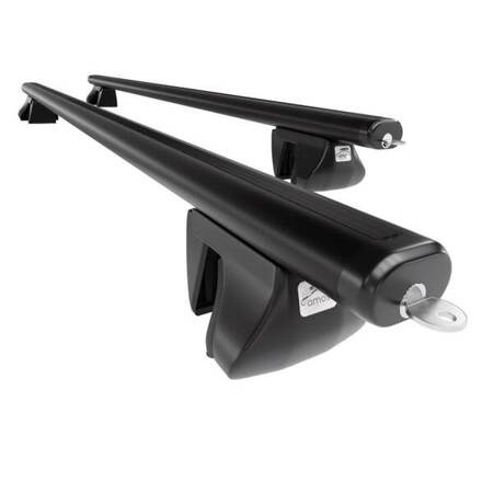 Portaequipajes (baca) de techo para Skoda Roomster Scout Furgoneta (2007-2015) - baca negra para coche - barras para techo de coche - Amos - Alfa - Aero - railing